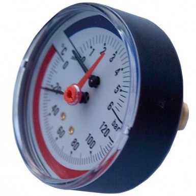 μανόμετρο πλάτης θερμοκρασίας-πίεσης 1/4 Φ60