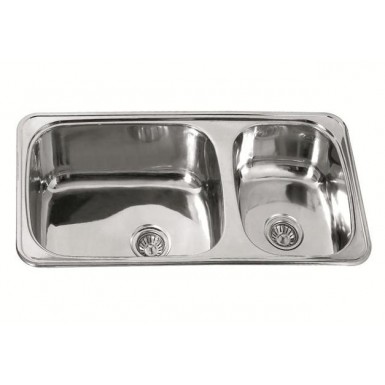 UNO - DUE STAINLESS STEEL SINK 95X50X18.5CM 18-9850