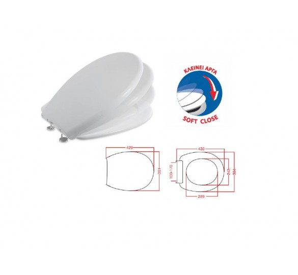 SATIN cover basin soft-close heavy TOILET COVERS