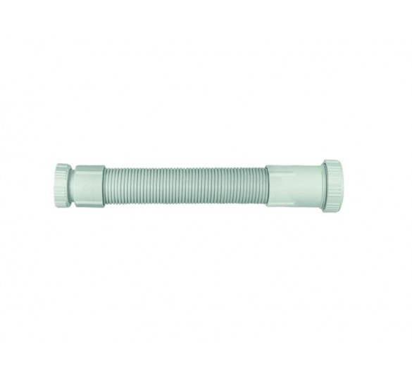 Washbasin siphon flexible heavily type plastic rusk and tightening without chrome tube 1 1/4 '' valves-pipettes 