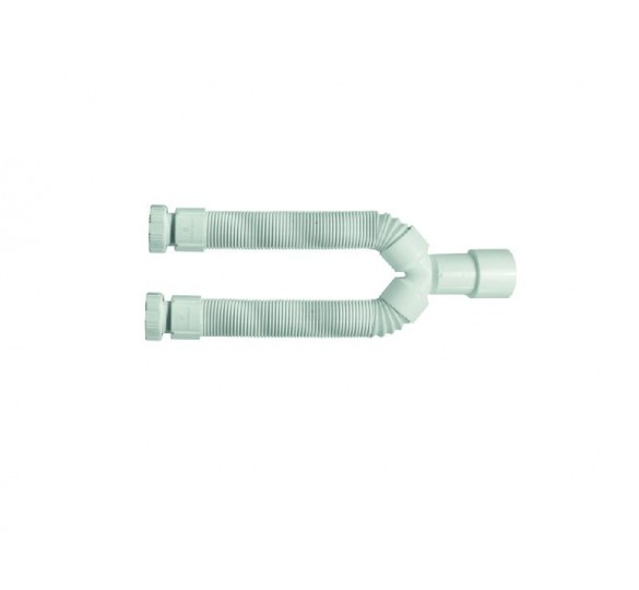 Sink siphon flexible heavily type double plastic rusk 1 1/2 x Ø40-50mm valves-pipettes 