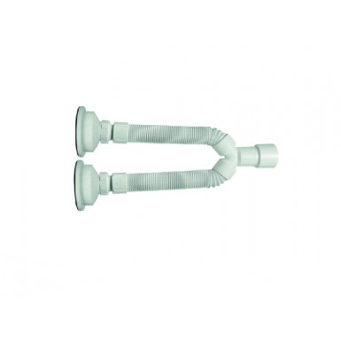 Sink siphon flexible heavily type double plastic rusk & valve full Ø115 1 1/2 ''
